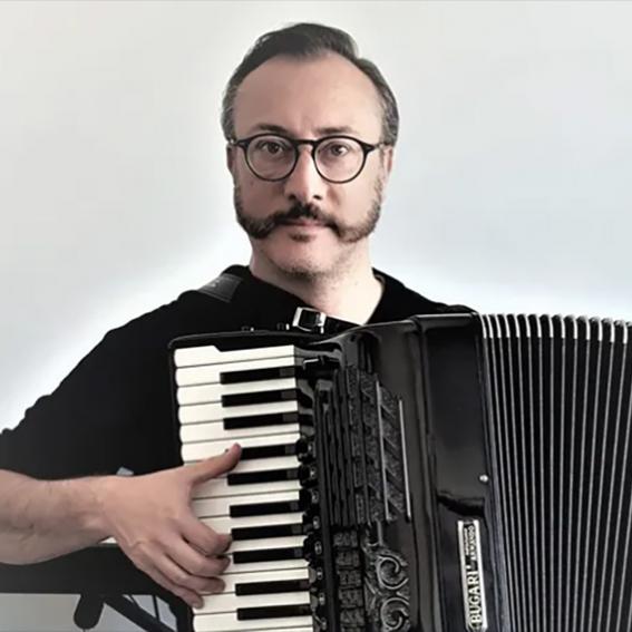Paolo pictured with his accordion 