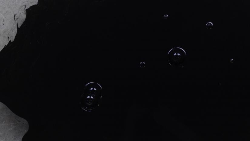 Emma Fielden, Coalescence (video still), 2019, HD video 9:10 minutes, sumi ink and water. Courtesy of the artist and Dominik Mersch Gallery Emma Fielden, Coalescence (video still), 2019, HD video 9:10 minutes, sumi ink and water. Courtesy of the artist and Dominik Mersch Gallery