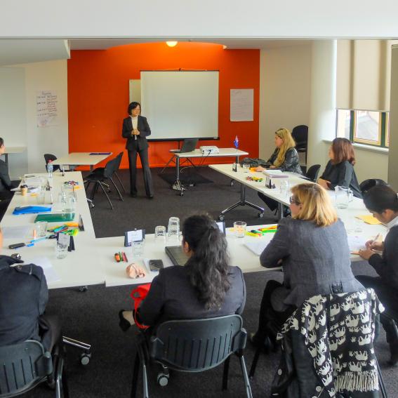 Migrants from different countries and professions participating actively in our program