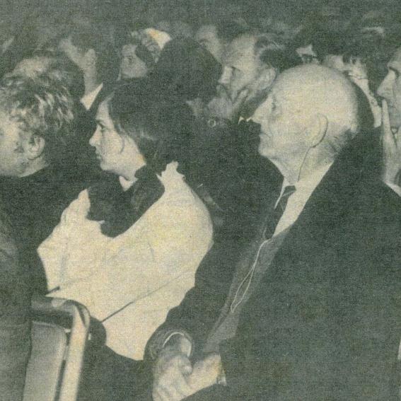 Audience at Mosman Town Hall just before an assassination attempt, 1966