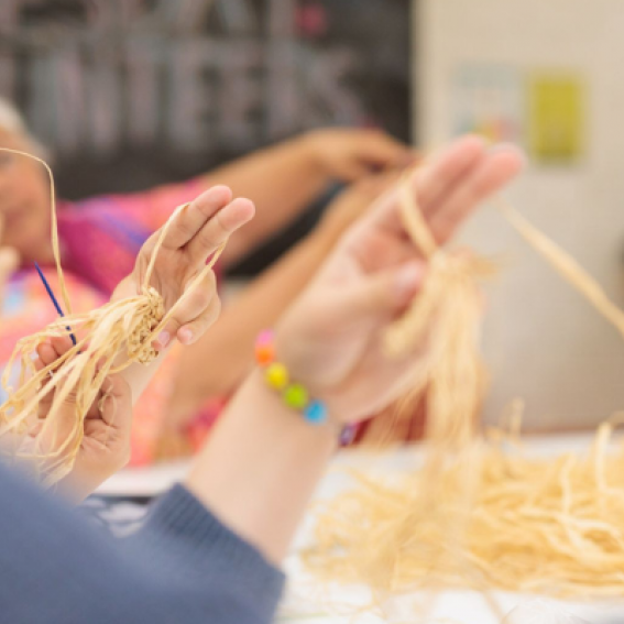 Hands weaving