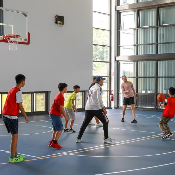 Youth centre basketball game