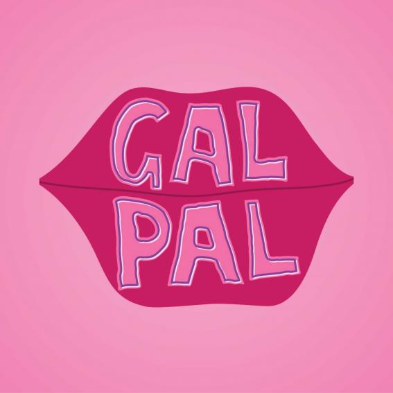 Pink lips with the words 'gal pal' inside.