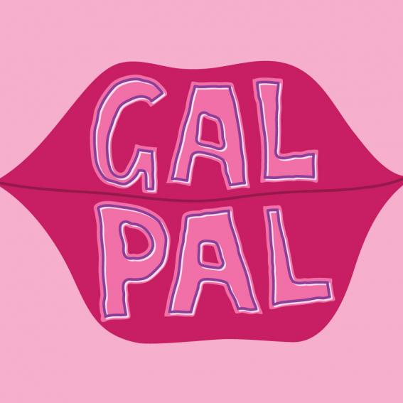 Pink lips with the words 'gal pal' inside.