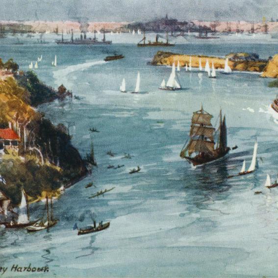 Painting of Mosman's Bay, Sydney Harbour.