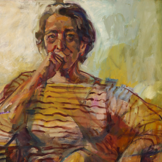 Ann Cape, Elisabeth and Friends (Portrait of Elisabeth Cummings), 2016, oil on canvas, image courtesy and © the artist
