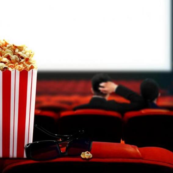 Movie theatre and popcorn