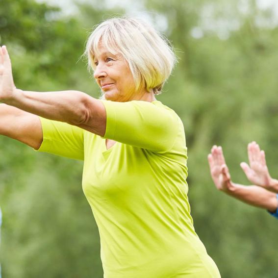 Lady doing Tai Chi