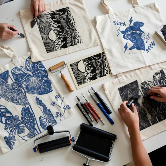 Tote bag printing workshop