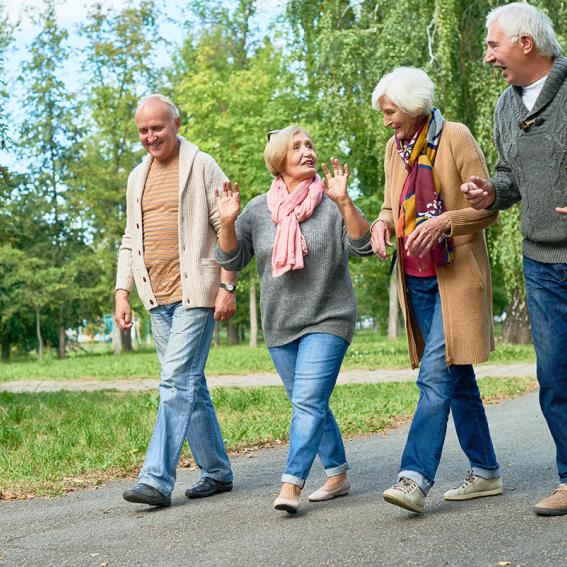 A group going on a walk