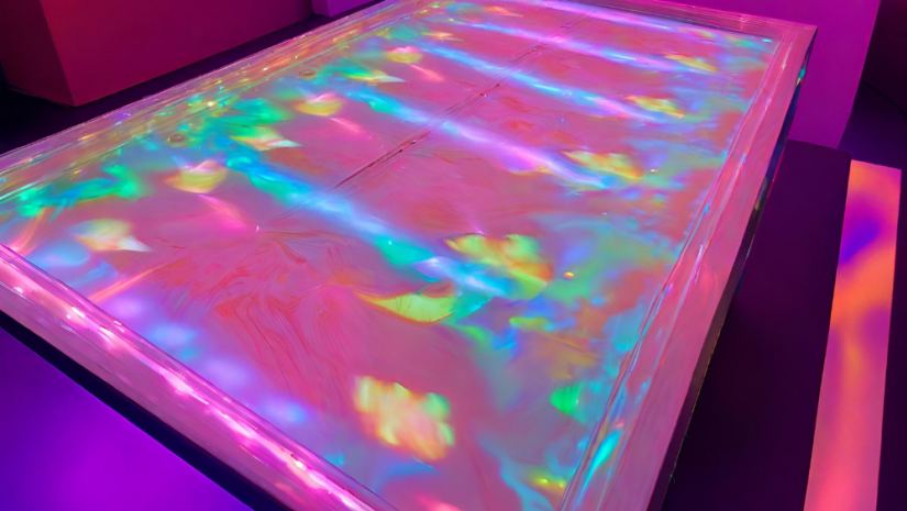 colourful lit magic table