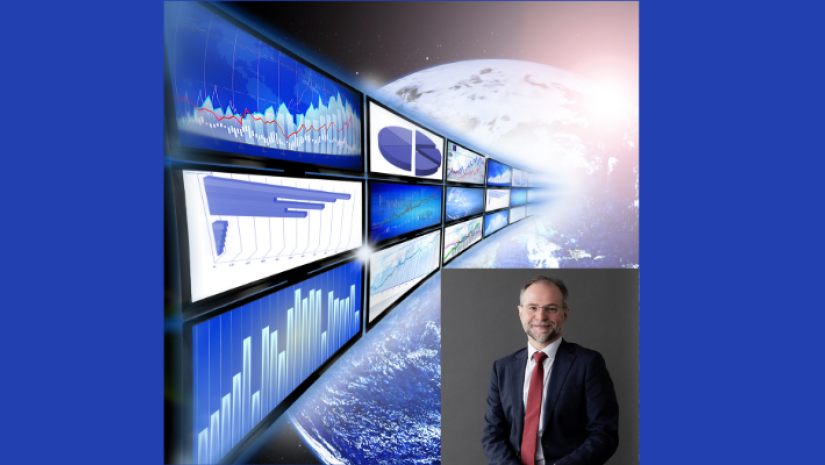 Economic indicator graphs and keynote speaker image Economic indicator graphs and keynote speaker image