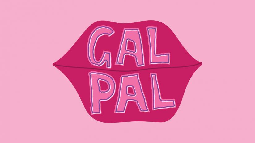 Pink lips with the words 'gal pal' inside.