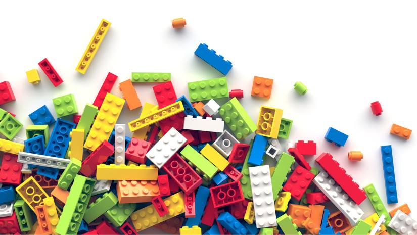 Colourful LEGO blocks.