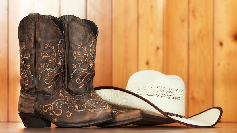 Cowboy boots and hat