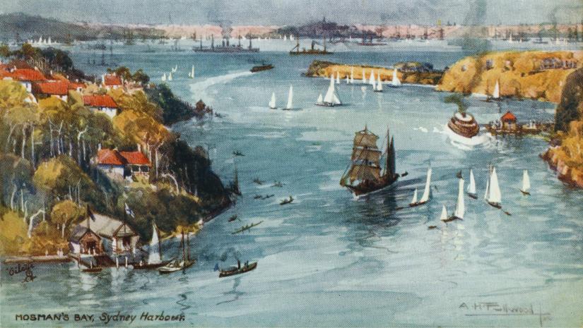 Painting of Mosman's Bay, Sydney Harbour.