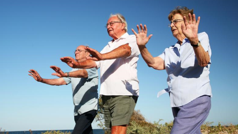 People doing Qigong People doing Qigong