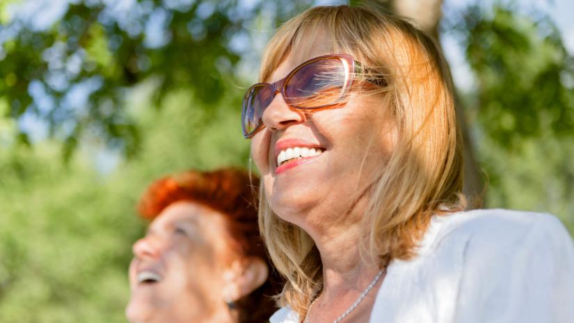 Two women enjoying the outdoors.