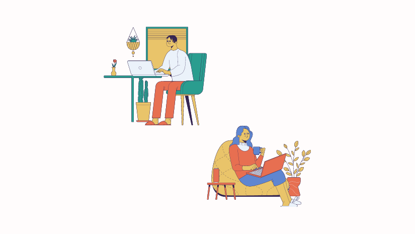 2 students studying