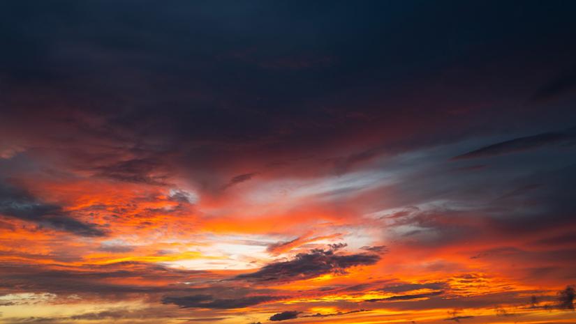 Generic image of sunset sky with clouds