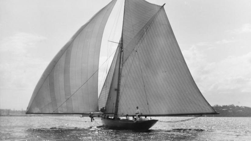 Thelma, racing on Sydney Harbour, 1899, courtesy Australian National Maritime Museum.