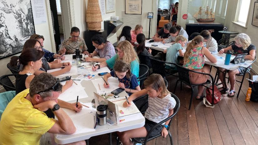 Learn more about marine life and discover how to draw with Wildcard-Sue Families learn together at this unique creative workshop