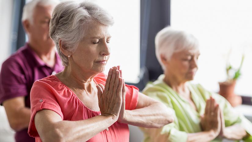 People performing a yoga pose